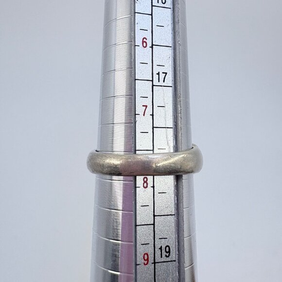 VTG Sterling Silver 925 Jade Cabochon Prong Set Statement Ring Size 7.75 - Picture 9 of 9